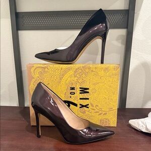Mix No. 6 Dark Plum Patent Leather Heels